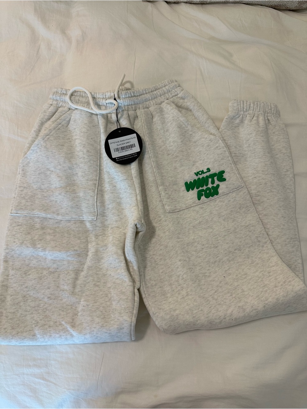 White Fox Boutique Glacier Grey Offstage Sweatpants